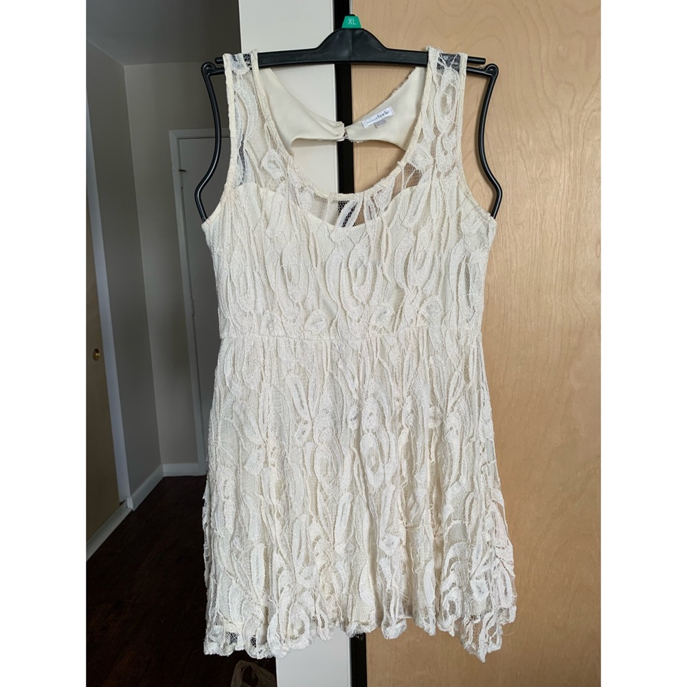 White Lace Mini Dress